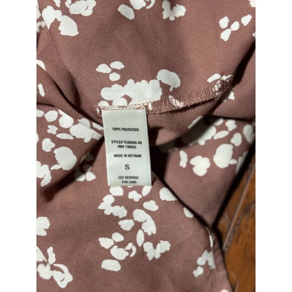 NEW West Kei Womens S Button-Down Blouse  Flowers Print V-Neck Tie Front Boho - Picture 7 of 11